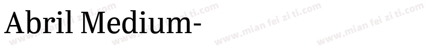 Abril Medium字体转换